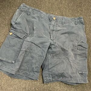 Men’s Ralph Lauren Polo Cargo Shorts Navy Blue Used Sz 40 Faded good condition